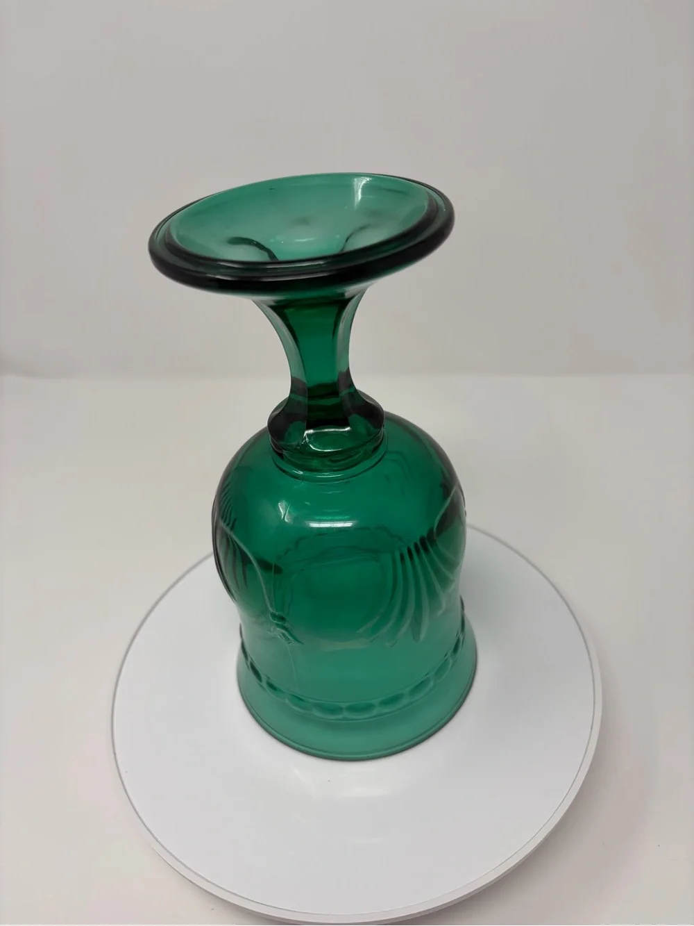 Vintage Set-4 Tuscany Glass King's Crown Thumbprint Blue/Green Wine Water Goblet